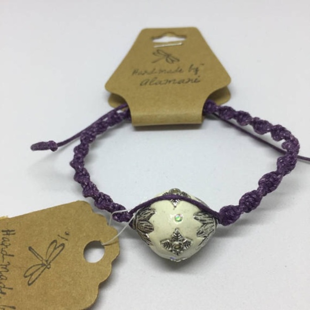 Macrame beaded friendship bracelet